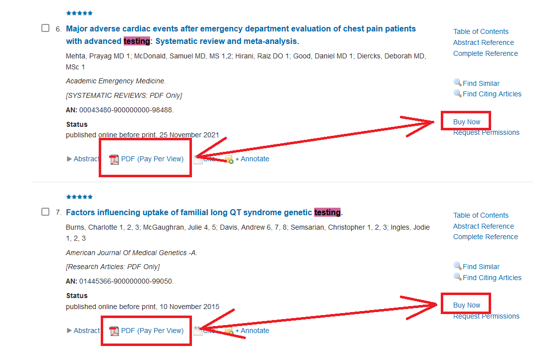 Ovid Pay per view Journal articles